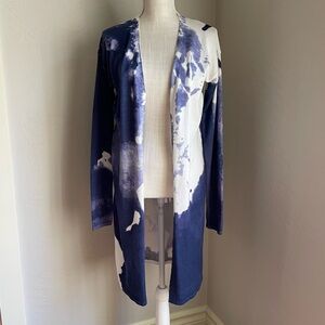 Funsport Tie Dye Open Front‎ Long Cardigan Size: M